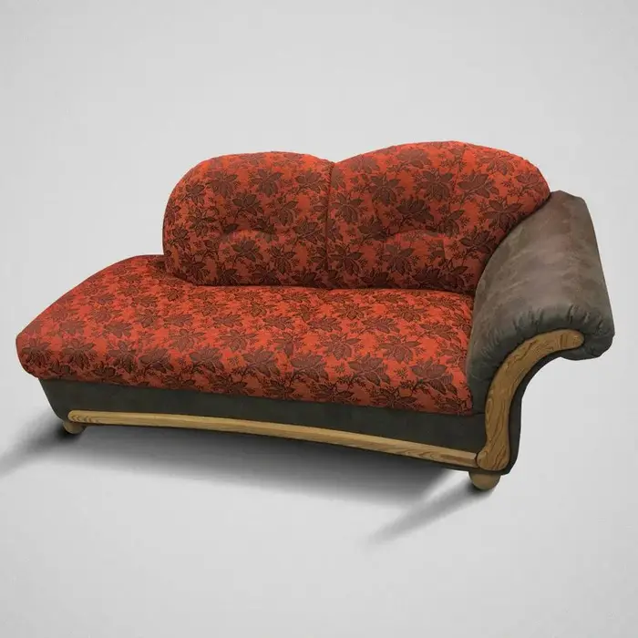 Biedermeier-Sofa mit hellem Stoff neu bezogen